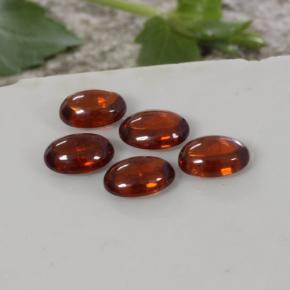 4.97カラットの天然赤みがかったオレンジスペサルティンガーネット（6.5×4.7 mm・透明）