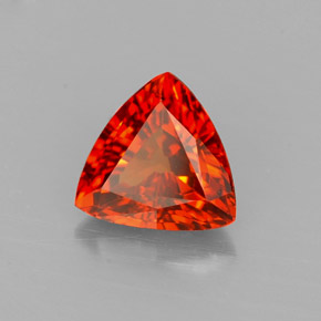 1.17カラットの天然レッドオレンジスペサルティンガーネット（6.6×6.3 mm・トリリアント）