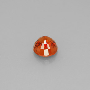 0.89カラットの天然マンダリンオレンジスペサルティンガーネット（5.18 mm・ラウンドカット）