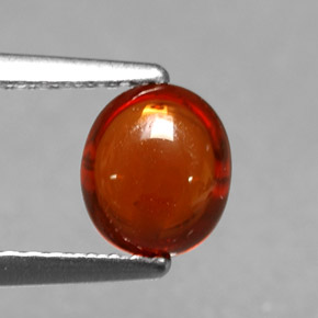 1.22カラットの天然レッドオレンジスペサルティンガーネット（6.6×5.7 mm・オーバルカット）