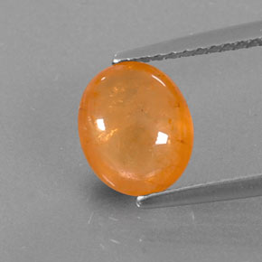 2.92カラットの天然マンダリンオレンジスペサルティンガーネット（8.6×7.1 mm・透明）