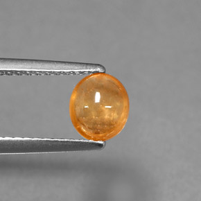 1.01カラットの天然オレンジスペサルティンガーネット（6.2×5.4 mm・透明）