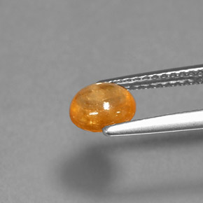 1.01カラットの天然オレンジスペサルティンガーネット（6.2×5.4 mm・透明）