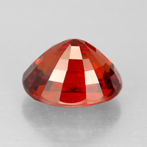 3.18カラットの天然オレンジレッドスペサルティンガーネット（8.8×7.1 mm・オーバルカット）