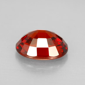 3.77カラットの天然オレンジレッドスペサルティンガーネット（10.2×8.2 mm・オーバルカット）
