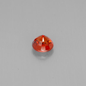 1.12カラットの天然レッドオレンジスペサルティンガーネット（5.63 mm・ラウンドカット）