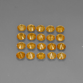 カラットの天然オレンジスペサルティンガーネット（3.41 mm・ラウンドカット）