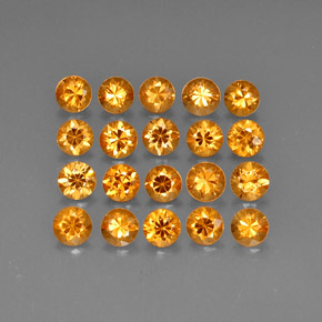 カラットの天然オレンジスペサルティンガーネット（3.40 mm・ラウンドカット）