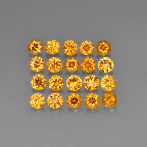 カラットの天然オレンジスペサルティンガーネット（3.42 mm・ラウンドカット）