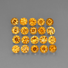 カラットの天然オレンジスペサルティンガーネット（3.42 mm・ラウンドカット）