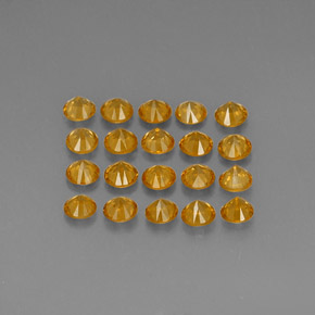 カラットの天然オレンジスペサルティンガーネット（3.42 mm・ラウンドカット）