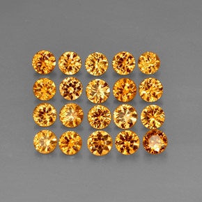 カラットの天然オレンジスペサルティンガーネット（3.60 mm・ラウンドカット）