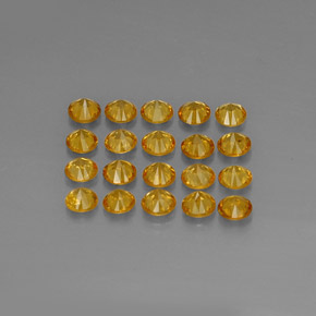 カラットの天然オレンジスペサルティンガーネット（3.60 mm・ラウンドカット）