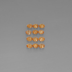 カラットの天然オレンジスペサルティンガーネット（2.77 mm・ラウンドカット）