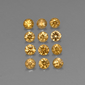 カラットの天然オレンジスペサルティンガーネット（2.75 mm・ラウンドカット）