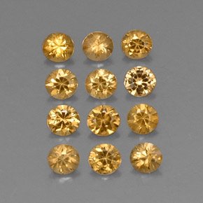 カラットの天然オレンジスペサルティンガーネット（2.75 mm・ラウンドカット）