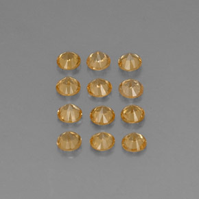 カラットの天然オレンジスペサルティンガーネット（2.75 mm・ラウンドカット）