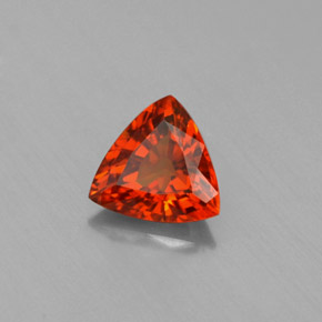 0.90カラットの天然マンダリンオレンジスペサルティンガーネット（6.2×6 mm・トリリアント）