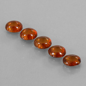 4.33カラットの天然ファイアオレンジスペサルティンガーネット（6.1×5.1 mm・透明）