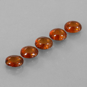 4.33カラットの天然ファイアオレンジスペサルティンガーネット（6.1×5.1 mm・透明）