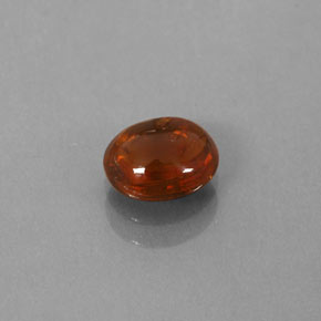 0.86カラットの天然ディープオレンジスペサルティンガーネット（6.2×5.1 mm・透明）