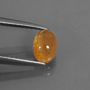 1.17カラットの天然マンダリンオレンジスペサルティンガーネット（6.3×4.6 mm・透明）