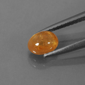 1.17カラットの天然マンダリンオレンジスペサルティンガーネット（6.3×4.6 mm・透明）