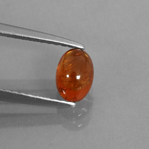 1.19カラットの天然マンダリンオレンジスペサルティンガーネット（6.3×4.3 mm・透明）