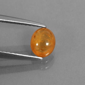 0.96カラットの天然マンダリンオレンジスペサルティンガーネット（6×5 mm・透明）
