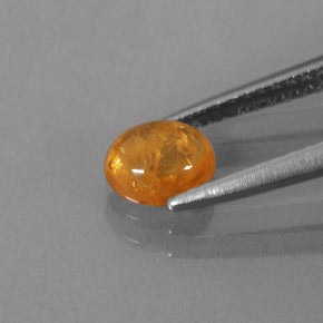 0.96カラットの天然マンダリンオレンジスペサルティンガーネット（6×5 mm・透明）