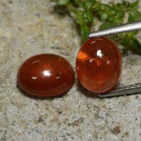5.82カラットの天然オレンジスペサルティンガーネット（8.5×7.1 mm・透明）