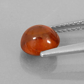 2.01カラットの天然ミディアムオレンジスペサルティンガーネット（7×6.5 mm・透明）