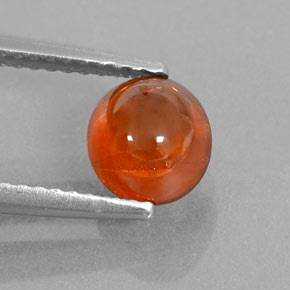 1.98カラットの天然レッドオレンジスペサルティンガーネット（6.8×6.4 mm・透明）