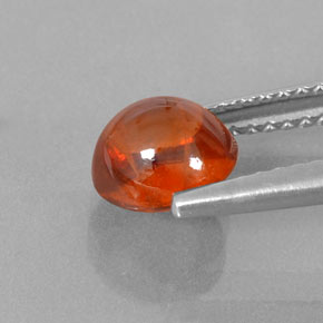 1.98カラットの天然レッドオレンジスペサルティンガーネット（6.8×6.4 mm・透明）