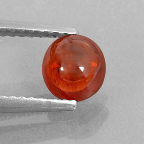 1.14カラットの天然レッドオレンジスペサルティンガーネット（6.1×5.7 mm・透明）