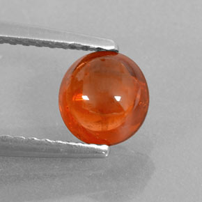 1.26カラットの天然オレンジスペサルティンガーネット（6.2×5.9 mm・透明）