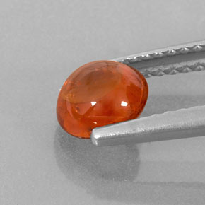 1.26カラットの天然オレンジスペサルティンガーネット（6.2×5.9 mm・透明）