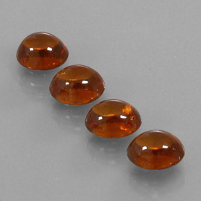 カラットの天然レッドオレンジスペサルティンガーネット（6.6×5.4 mm・透明）