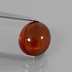 4.00カラットの天然レッドオレンジスペサルティンガーネット（8.8×7.8 mm・透明）