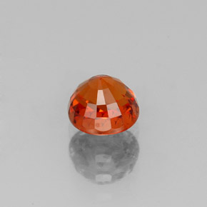 0.99カラットの天然マンダリンオレンジスペサルティンガーネット（5.09 mm・ラウンドカット）