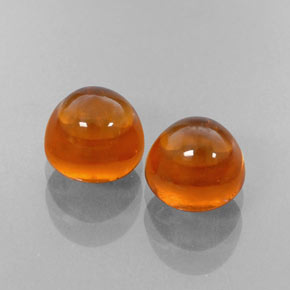 カラットの天然オレンジスペサルティンガーネット（5.34 mm・透明）