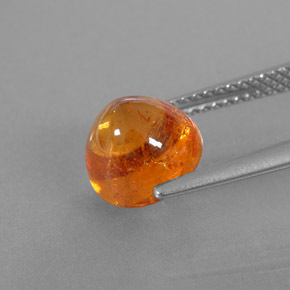 4.50カラットの天然オレンジスペサルティンガーネット（8.22 mm・透明）