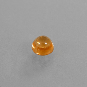 0.87カラットの天然オレンジスペサルティンガーネット（4.84 mm・透明）