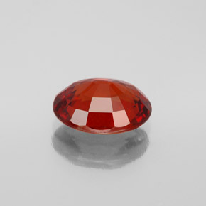 3.36カラットの天然オレンジレッドスペサルティンガーネット（10.2×8 mm・オーバルカット）