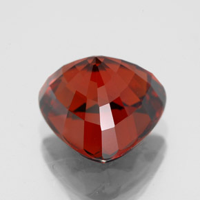 5.57カラットの天然オレンジレッドスペサルティンガーネット（10.2×10.2 mm・トリリアント）