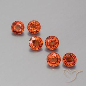 2.48ctw 天然 アンバーオレンジ スペサルティン ガーネット, ラウンド, VVS-VS