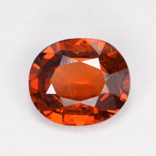 1.20カラットの天然ダークオレンジスペサルティンガーネット（6.9×6 mm・オーバルカット）