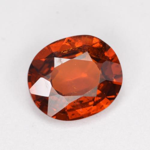 1.20カラットの天然ダークオレンジスペサルティンガーネット（6.9×6 mm・オーバルカット）