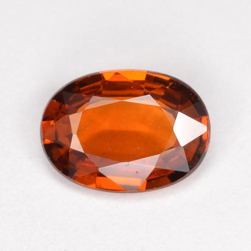0.98カラットの天然ディープオレンジスペサルティンガーネット（7.3×5.3 mm・オーバルカット）