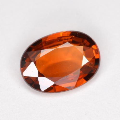 0.98カラットの天然ディープオレンジスペサルティンガーネット（7.3×5.3 mm・オーバルカット）
